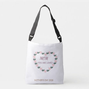 Sac Ajustable Grâce au cœur de pivoine pour maman