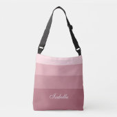 Sac Ajustable Gradient or rose rayures et calligraphie (Devant)