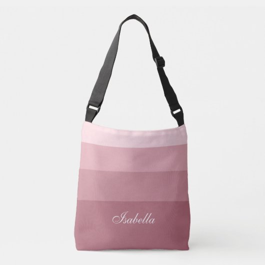 Sac Ajustable Gradient or rose rayures et calligraphie (Devant)