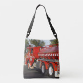 Sac Ajustable Grand Camion de Pompiers Rouge, (Dos)