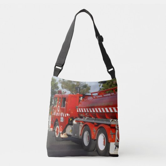 Sac Ajustable Grand Camion de Pompiers Rouge, (Devant)