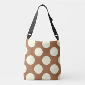 Sac Ajustable Grand design pois blanc sur brun (Devant)