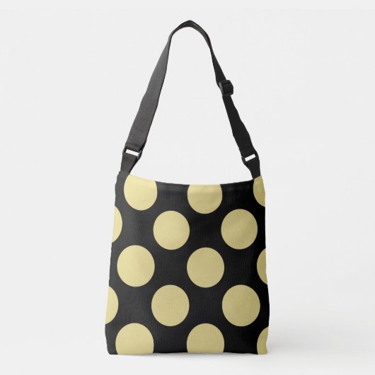 Sac Ajustable Grand design pois vert sur noir (Devant)