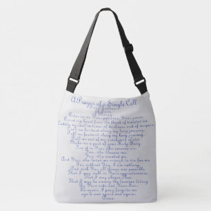 Sac Ajustable Grand Fourre-tout de corps croisés avec la prière