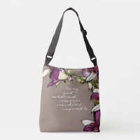 Grand succès Floral Motivational Devis Crossb