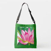 Sac Ajustable Grande Lit d'eau rose avec Feuilles vert émeraude (Dos)