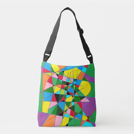 Sac Ajustable Grandes couleurs de bloc rouge vert jaune bleu art (Devant)