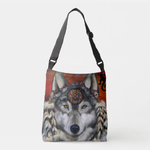 SAC AJUSTABLE GRAY WOLF ART
