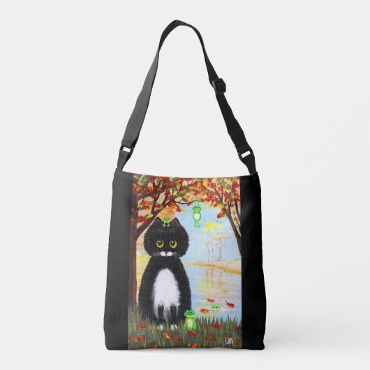 Sac Ajustable Grenouilles chat noir d'automne (Dos)