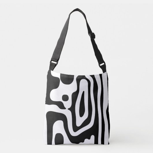 Sac Ajustable Grip Vise : Noir et Blanc Abstrait (Devant)