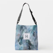 Sac Ajustable Gris bleu Abstrait Pinceau peinture (Dos)