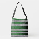 Sac Ajustable gris bleu double face & monogramme & rayures (Dos)