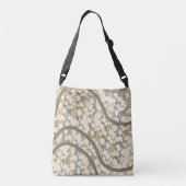 Sac Ajustable Gris crème monogramme Gris Gold Lignes Abstraites (Dos)