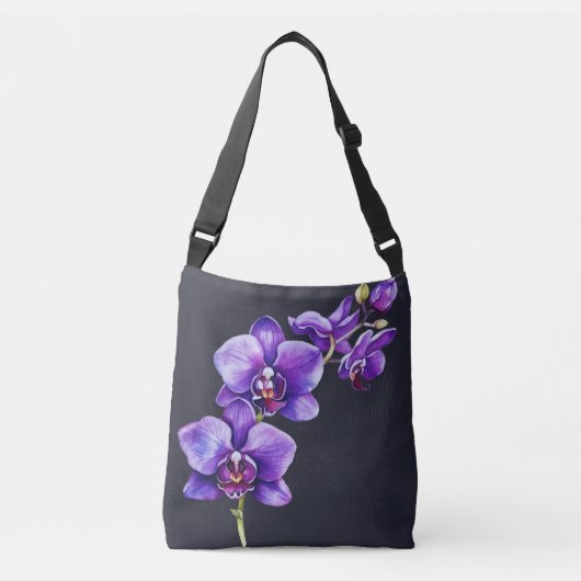 Sac Ajustable Gris d'ardoise foncée, Corps de croix d'orchidée p (Devant)