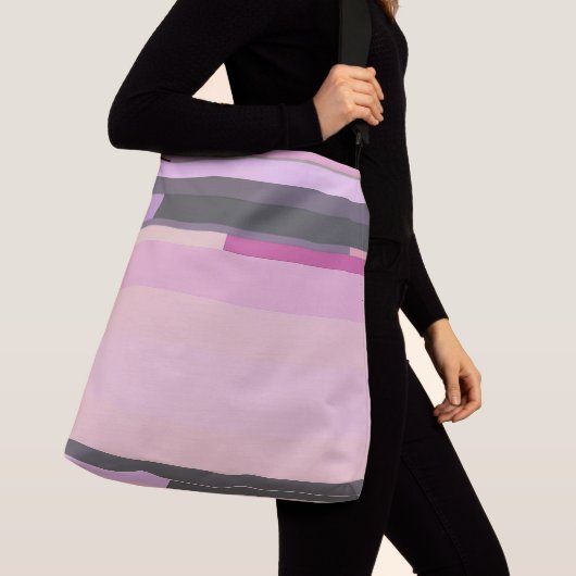 Sac Ajustable Gris et rose abstrait (De près)