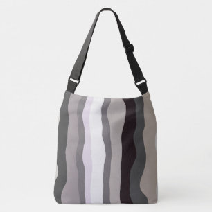 Sac Ajustable Gris et violet rayures ondulées