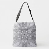 Sac Ajustable Gris noir Mosaïque Triangle Motif rétro (Dos)