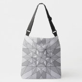 Sac Ajustable Gris noir Mosaïque Triangle Motif rétro (Devant)