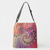 Sac Ajustable Groovy Abstrait Digital Funky Boho Spirale Fractal (Dos)