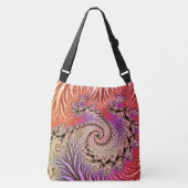 Sac Ajustable Groovy Abstrait Digital Funky Boho Spirale Fractal (Devant)
