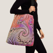 Sac Ajustable Groovy Abstrait Digital Funky Boho Spirale Fractal (De près)