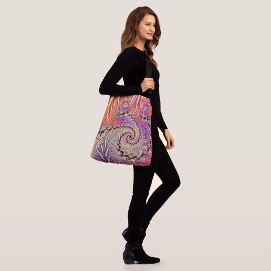 Sac Ajustable Groovy Abstrait Digital Funky Boho Spirale Fractal (Sur le modèle)