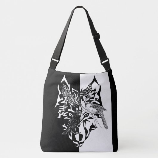 Sac Ajustable Guides animaux en noir et blanc (Devant)
