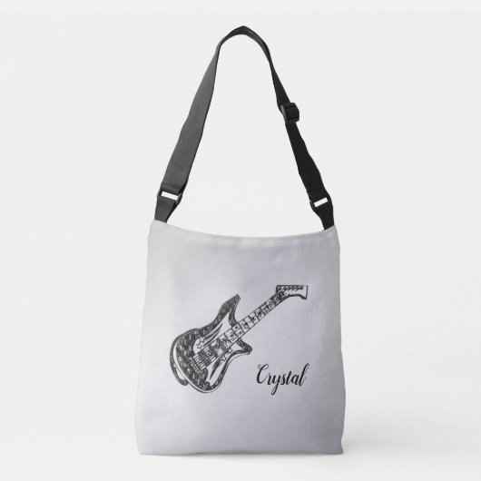 Sac Ajustable Guitare électrique sur argent (Devant)