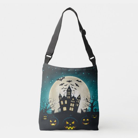 Sac Ajustable Halloween bleu et noir (Devant)