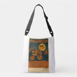 Sac Ajustable Halloween Chat noir et Citrouille Fourre-tout