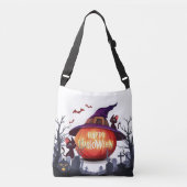 Sac Ajustable Halloween-Citrouille, sorcière Casquette et chats  (Devant)