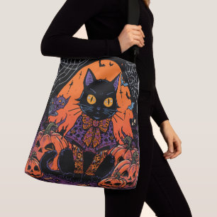 Sac Ajustable Halloween,Le rôdeur du champ de citrouilles,Chat n