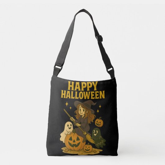 Sac Ajustable Heureuse sorcière d'Halloween (Devant)