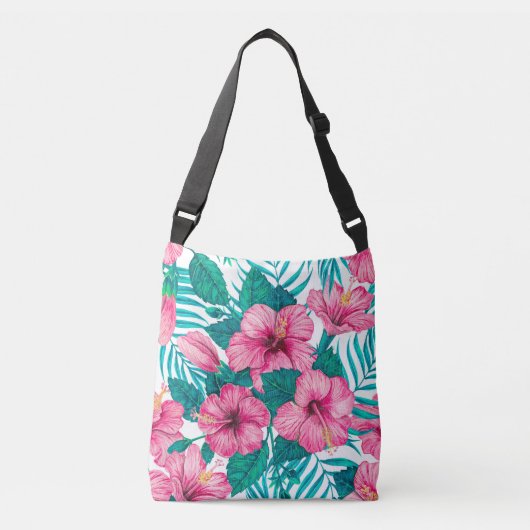 Sac Ajustable Hibiscus et palmiers feuilles (Devant)