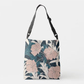 Sac Ajustable Hibiscus rose tropical, arrière - plan sombre (Dos)