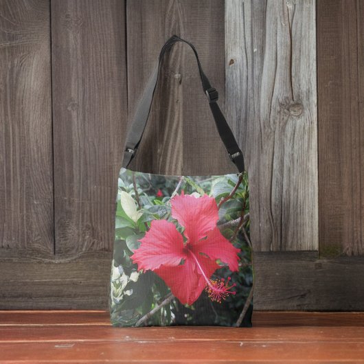 Sac Ajustable Hibiscus rouge Fourre-tout