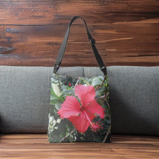 Sac Ajustable Hibiscus rouge Fourre-tout