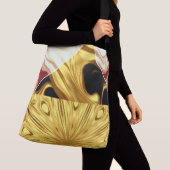 Sac Ajustable High-Fashion Statement: Achempong Crimson & Gold S (De près)