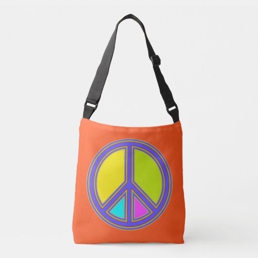 Sac Ajustable holiES - panneau coloré PEACE + vos idées (Devant)