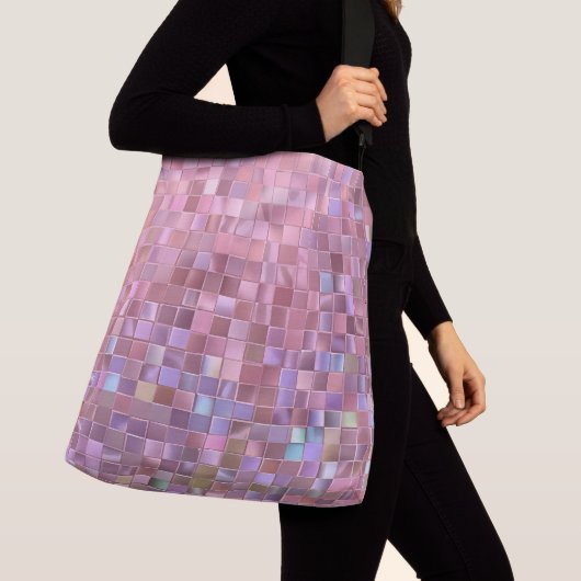 Sac Ajustable Hologramme imprimé Mosaïque rose (De près)