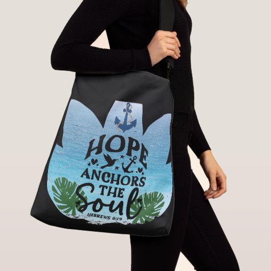 Sac Ajustable "Hope Ancres The Soul" Verse de la Bible (De près)
