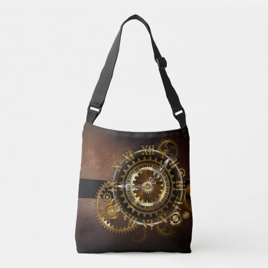 Sac Ajustable Horloge Steampunk avec des engrenages anciens (Devant)