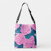 Sac Ajustable Hydrangea aquarelle motif, rose et bleu (Dos)