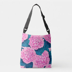Sac Ajustable Hydrangea aquarelle motif, rose et bleu