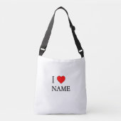 Sac Ajustable I heart name (customisable) (Devant)