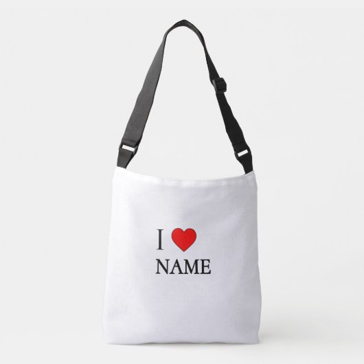Sac Ajustable I heart name (customisable) (Devant)
