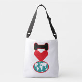 SAC AJUSTABLE I LOVE THE WORLD BY MASANSER PIXELAT (Devant)