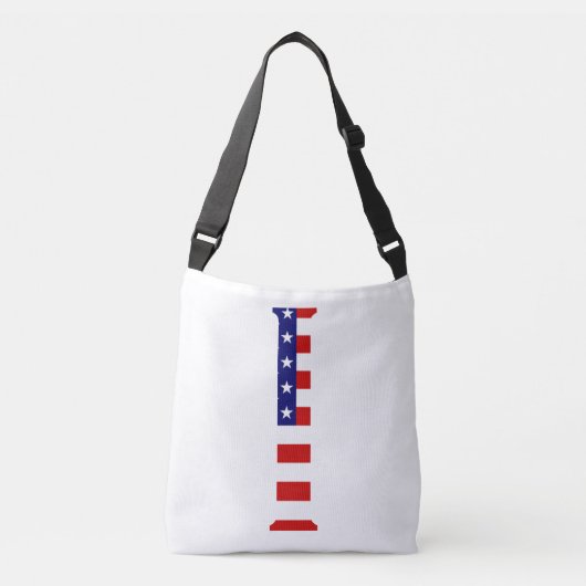 Sac Ajustable I Monogramme superposé sur le drapeau américain cb (Devant)