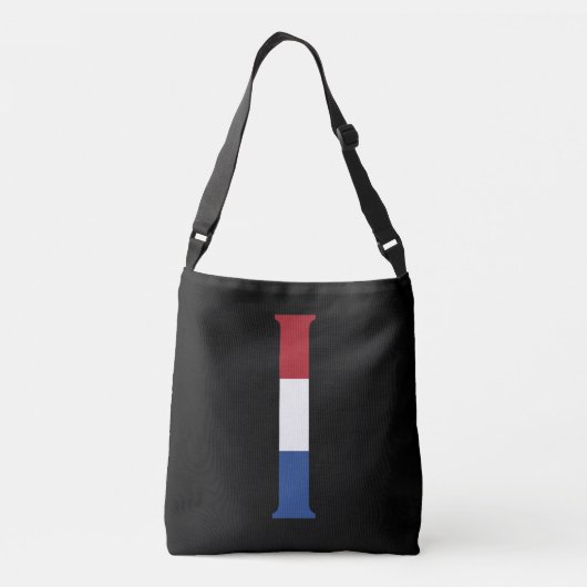 Sac Ajustable I Monogramme superposé sur le drapeau NLD sur bk c (Dos)