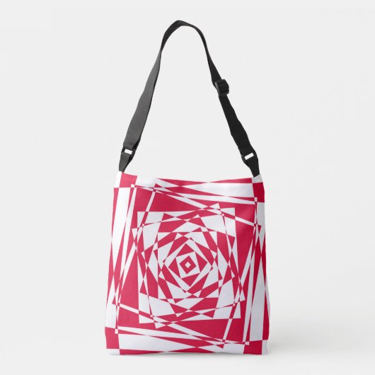 Sac Ajustable Illusion abstraite rouge blanc (Dos)